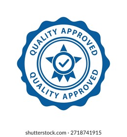 selo aprovado de qualidade, ícone de certificação, símbolo de confiança Vetor