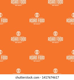 Quality asian food pattern vector orange for any web design best