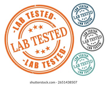 Conjunto de crachás de garantia de qualidade, selos de vetor de garantia testados em laboratório