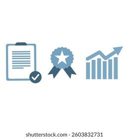 Quality assurance concept. Good service, five stars rating, premium service assurance, excellence service, high quality approval, business excellence