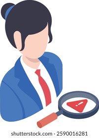quality assurance engineer isometric Concept, Code reviewer Vector Icon Design, Software and web development symbol, Computer Programming and Coding stock illustration