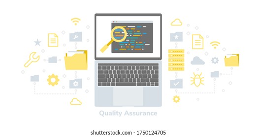 Quality Assurance Flat Vector Illustration, Suitable for Web Banners, Infographics, Book, Social Media, And Other Graphic Assets