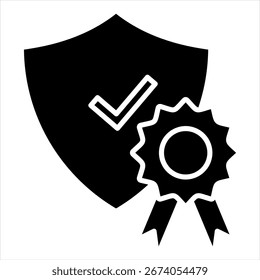 Quality Assurance Glyph Icon Vector Illustration
