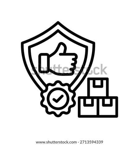 Quality Assurance Icon Line Vector Illustration