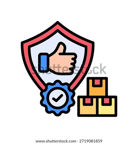 Quality Assurance Icon Lineal Color Vector Illustration