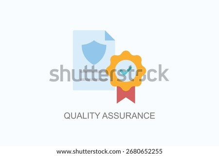 Quality Assurance Icon Or Logo Isolated Vector Illustration