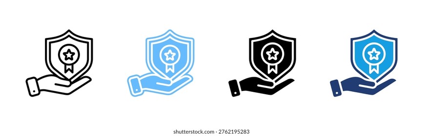Quality Assurance icon multiple style collection