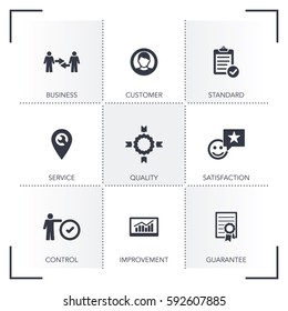 QUALITY ASSURANCE ICON SET