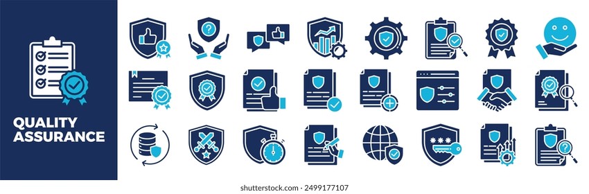 Quality Assurance Icon Set For Design Elements, control, quality, business, management, concept	