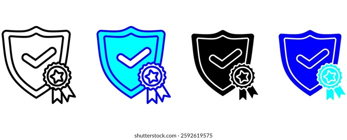 Quality Assurance Icon Set Multiple Style Collection