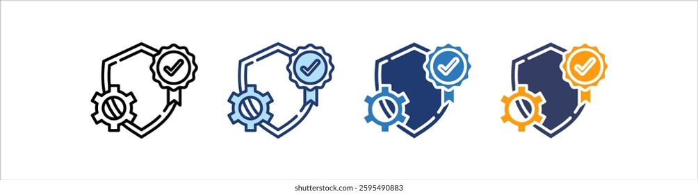 Quality Assurance Icon Set Multiple Style Collection