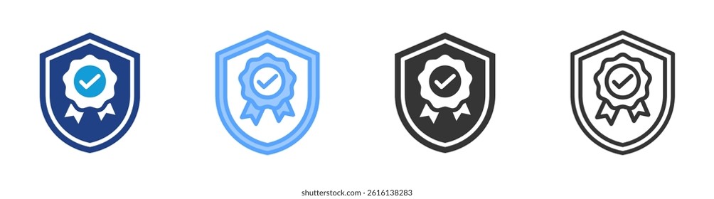 Quality Assurance icon set multiple style collection