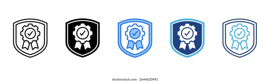 Quality Assurance icon set multiple style collection