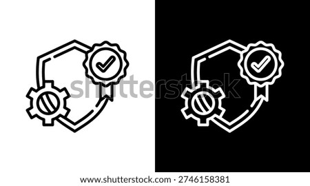 Quality Assurance Icon Sheet Black And White