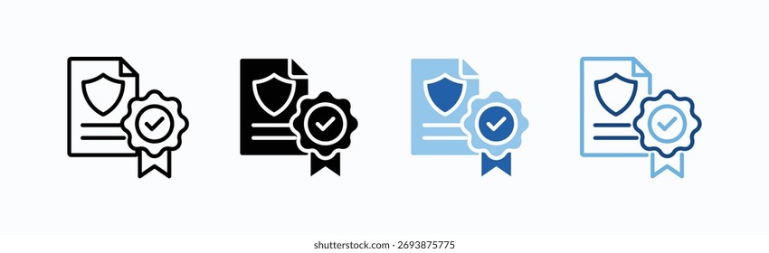Quality Assurance Icon Sheet Multiple Style Collection Isolated Vector