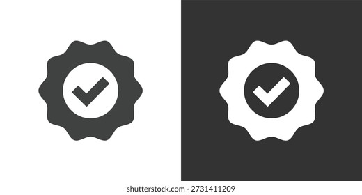 Icono de garantía de calidad. Icono de la serie de glifos sólidos