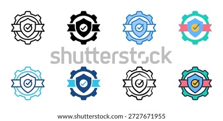 Quality Assurance icons set multiple style collection. Editable stroke 
