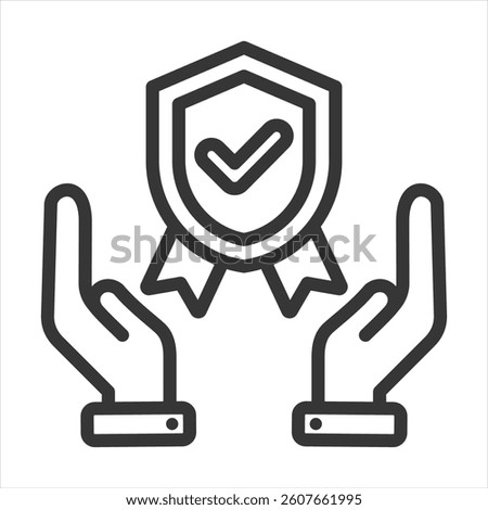 Quality Assurance Outline Icon Vector Illustration