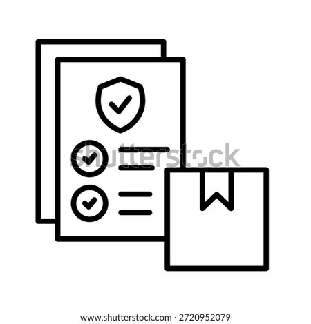 Quality Assurance Outline Icon Vector Illustration