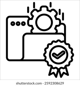 Quality Assurance Simple Icon Vector Illustration Concept