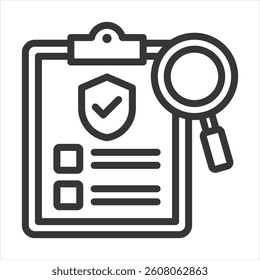 Quality Assurance Testing Outline Icon Vector Illustration