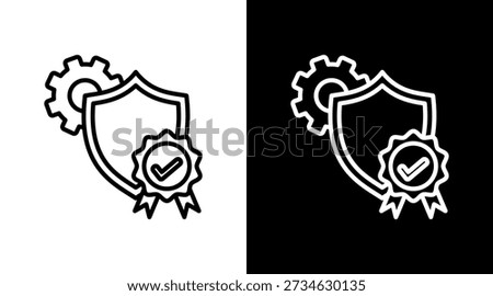 Quality Assurance White Icon Set Design