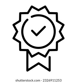Icono del botón de la tarjeta de premio de calidad.