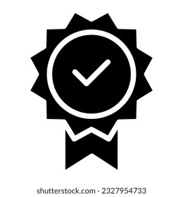 Icono del botón de la tarjeta de premio de calidad.