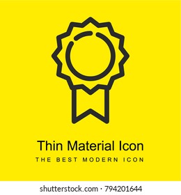 Quality Badge bright yellow material minimal icon or logo design
