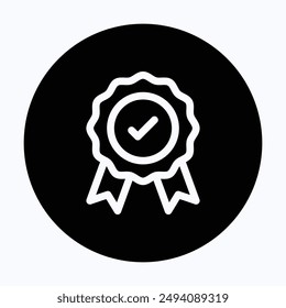 Quality Badge, Quality Check Vector Icon, 