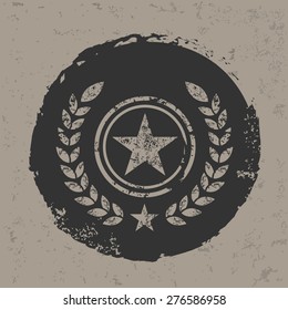 Quality badge design on grunge background,grunge vector