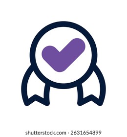 quality badge duotone icon. Sleek and modern vector icon for websites, mobile apps, marketing materials, and corporate design. Fully scalable and ready to use.