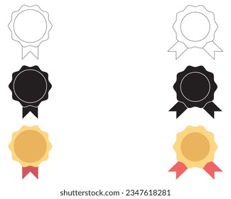 Quality badge icon collection vector
