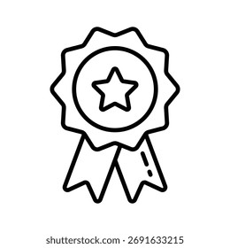 Quality badge icon representing certified product approval and authenticity.