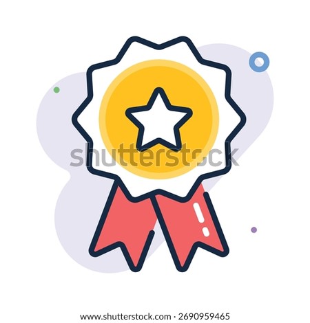 Quality badge icon representing certified product approval and authenticity.