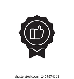 Icono de la insignia de calidad, Plantilla para el gráfico y el Diseño web. Ilustración vectorial
