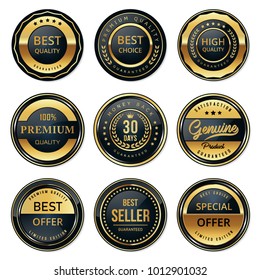 quality badge and labels set