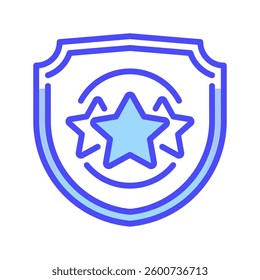 Quality Badge Line Icon, Outline Symbol for Certification Approval, Business Excellence, Industry Standards, Award Recognition, and Product Assurance. Vector Sign Icon.