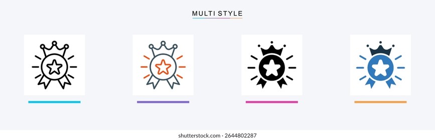 Quality Badge multiple icon style vector illustration