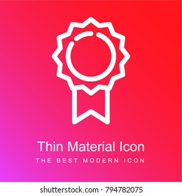 Quality Badge red and pink gradient material white icon minimal design