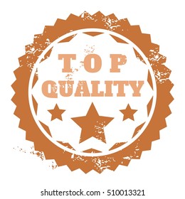 Quality badge - top quality cerfificate sticker vector illustration.