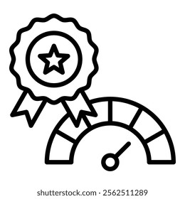 Quality Benchmark Icon Element For Design