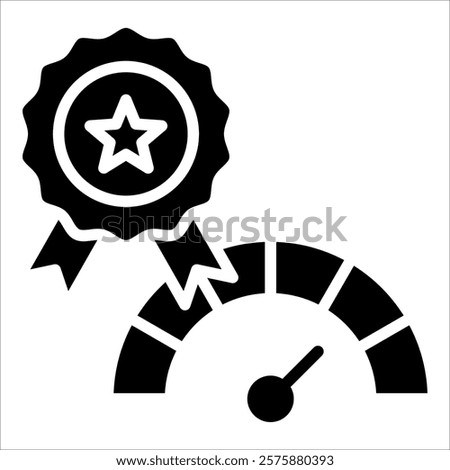Quality Benchmark Icon Element For Design