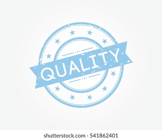 quality. blue stamp sign vector