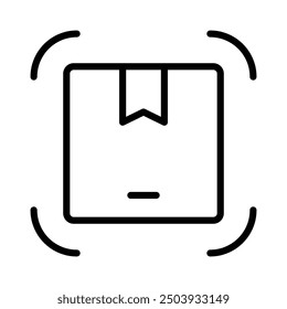 quality box icon line vector design in trendy style