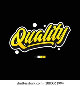 Estilo de tifografía de pincel de calidad vector amarillo
