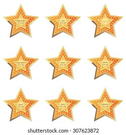 quality button orange on white background
