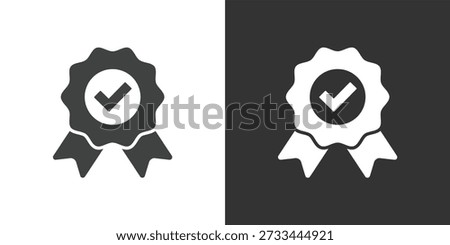 Quality Certificate icon. Solid glyph series icon