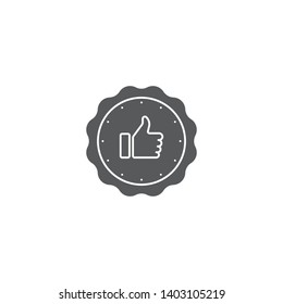 Quality certificate vector icon, isolated on white background