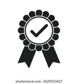 Quality Check Approved Ribbon Icon